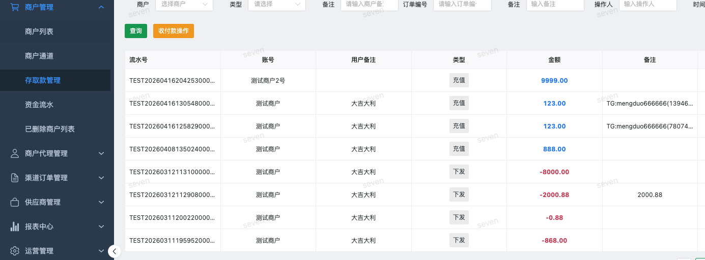 账变记录列表